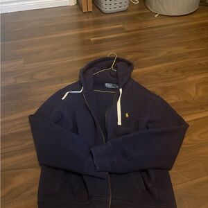 Polo by Ralph Lauren Men's Dark Blue Zip-Up Sweater